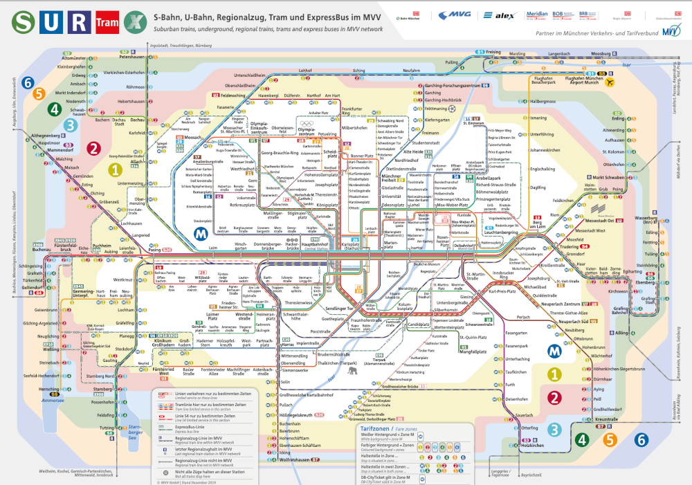 Munich Public Transport Map