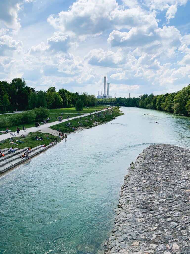 Grill By The Isar Along The Munich Isar River
