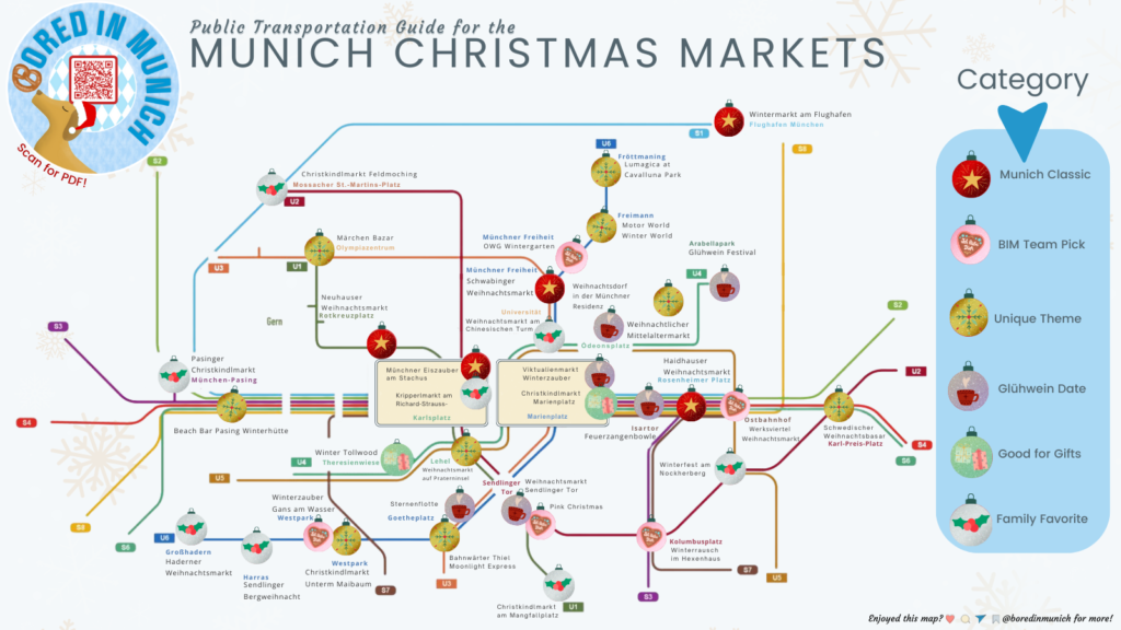 Munich Christmas Market Map Guide