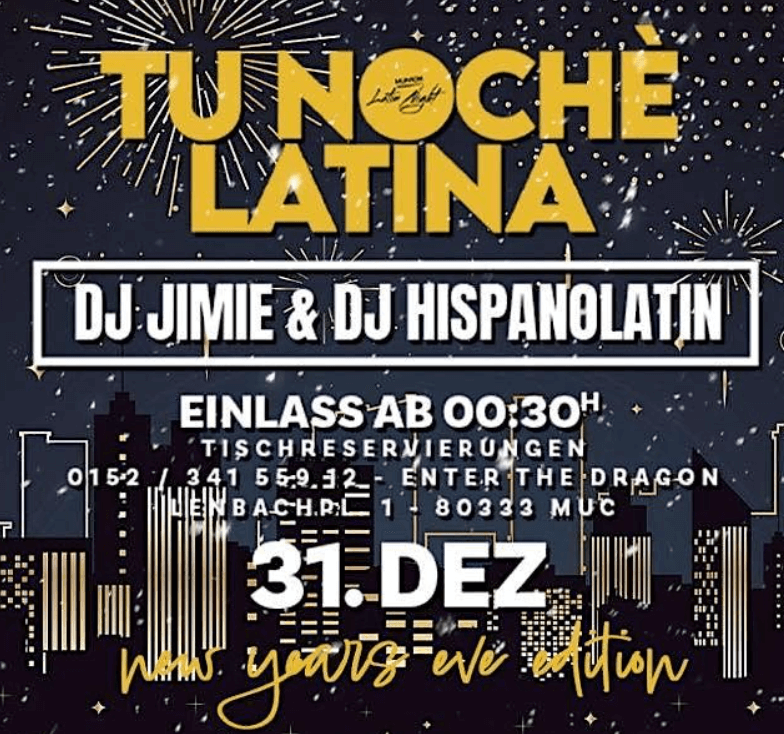 New Years. Eve Parties Tu Noche Latina - New Years Eve Edition